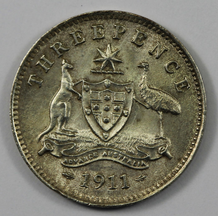 Australia 1911 Threepence, ... image