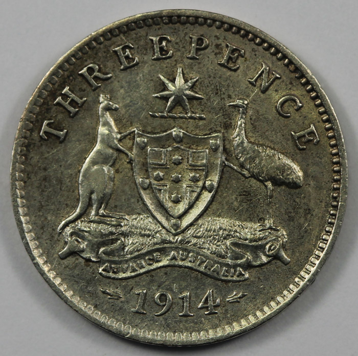 Australia 1914 Threepence, ... image