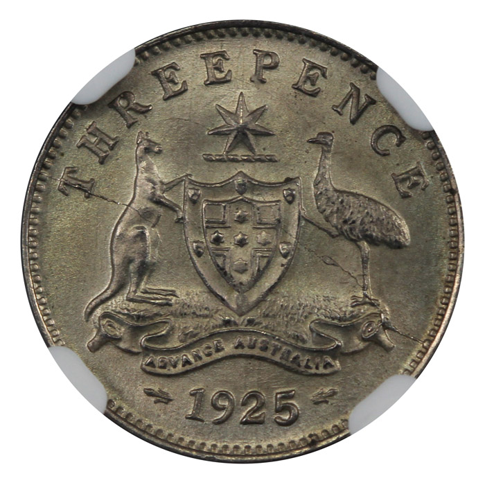 Australia 1925 Threepence, ... image