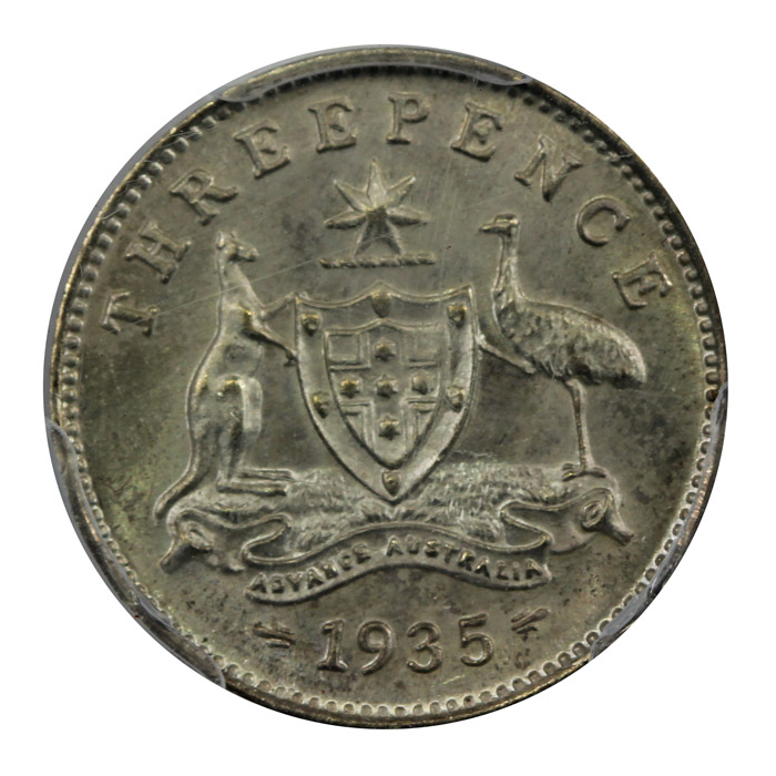 Australia 1935 Threepence, ... image