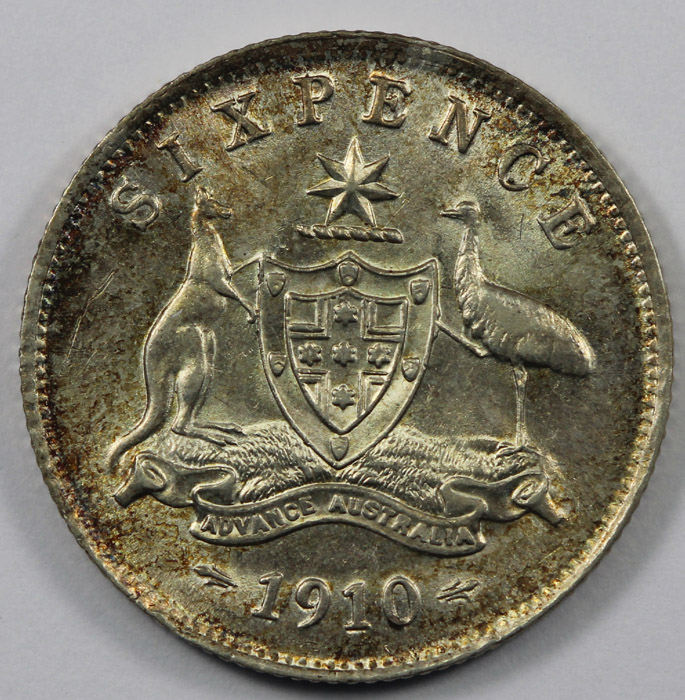 Australia 1910 Sixpence, Un... image