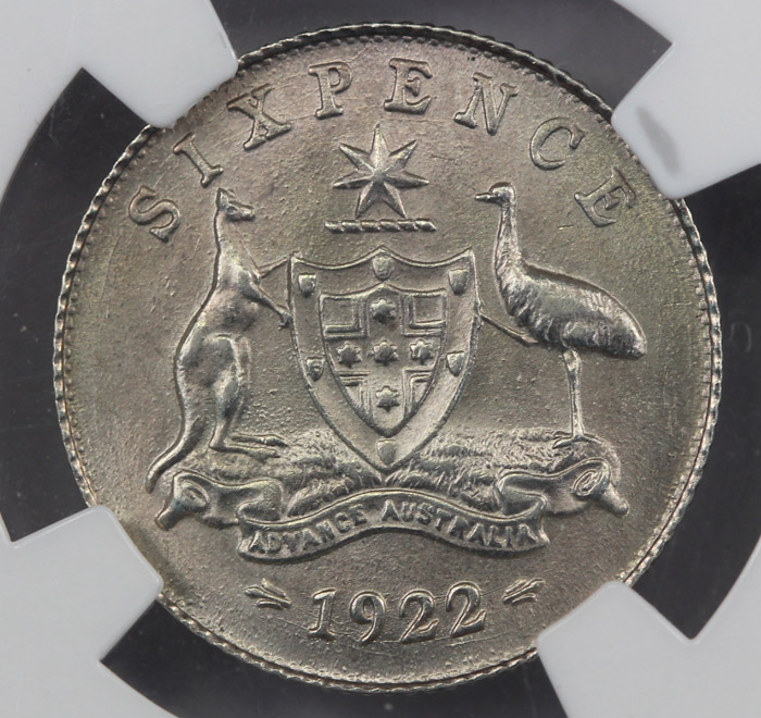 Australia 1922 Sixpence NGC... image