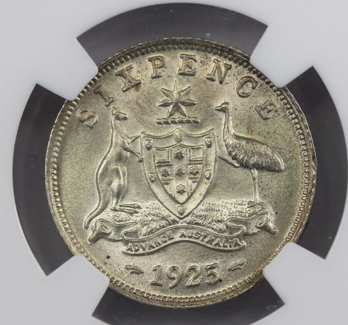 Australia 1925 Sixpence NGC... image