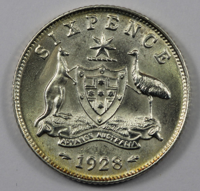 Australia 1928 Sixpence, Lu... image