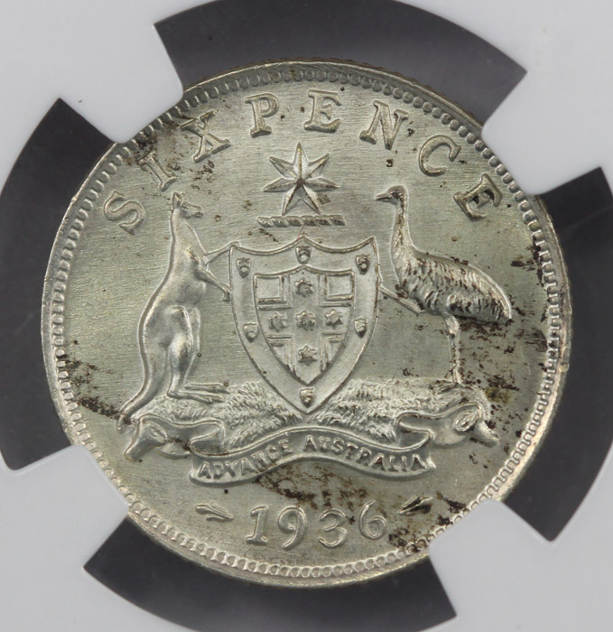 Australia 1936 Sixpence, NG... image