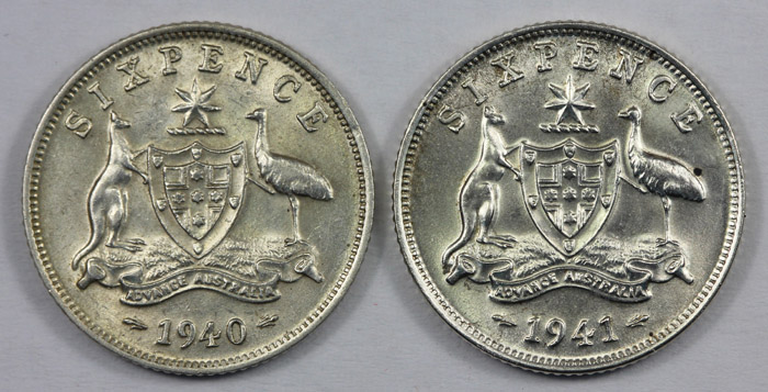 Australia 1940 & 1941 Sixpe... image