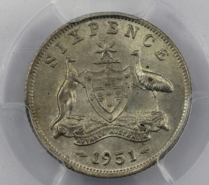 Australia 1951 Sixpence, PC... image