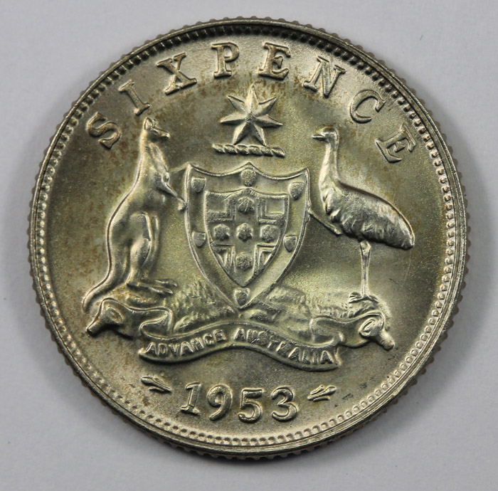 Australia 1953 Sixpence, Lu... image