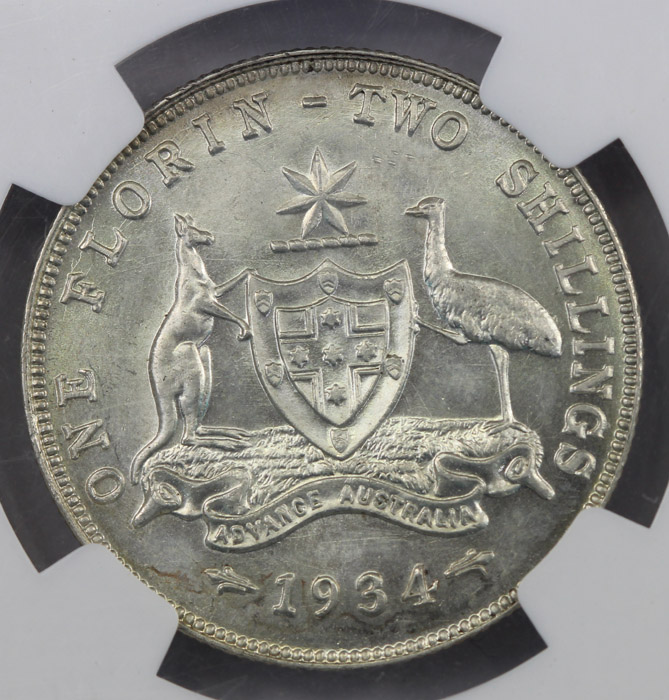 Australia 1934 Florin Coin ... image