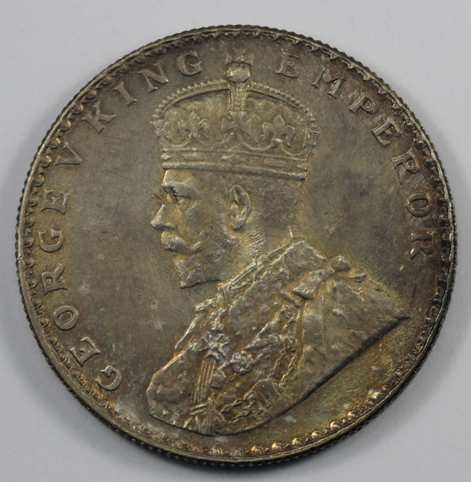 India 1912 (B) Silver Rupee... image