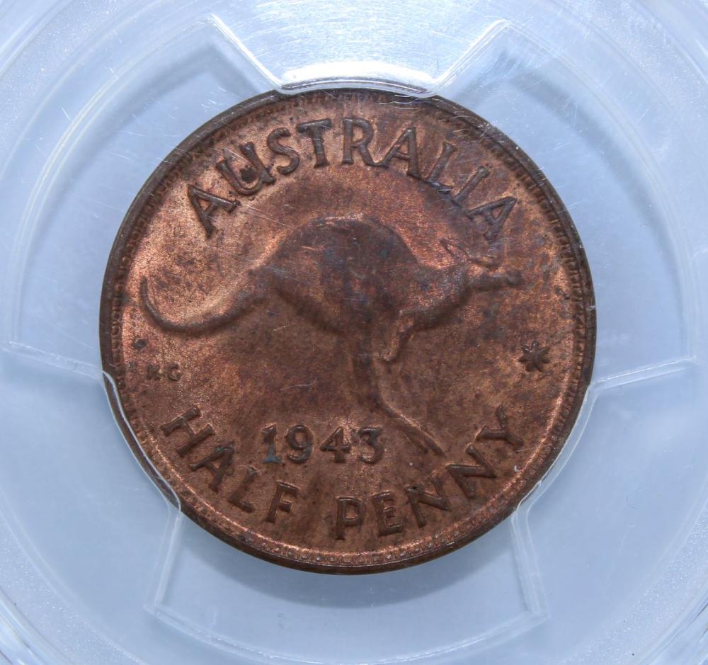 Australia 1943 (M) Halfpenn... image