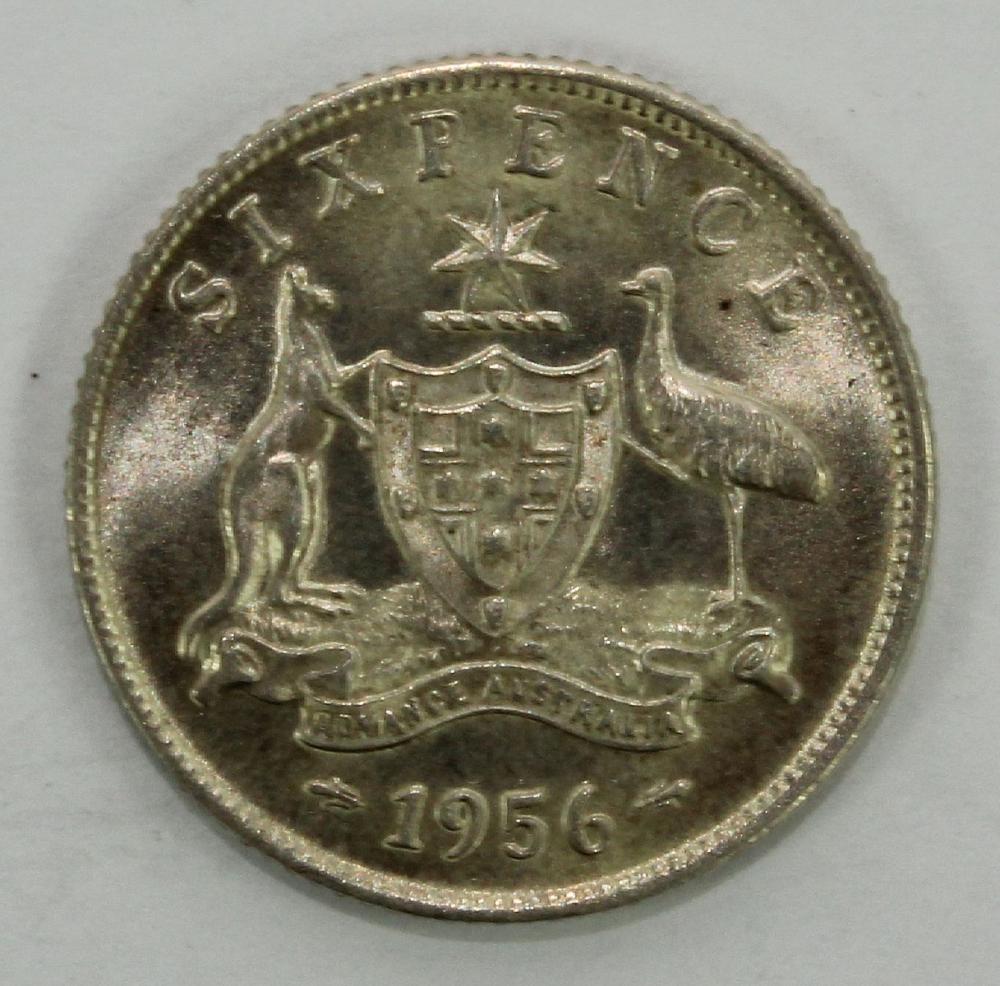 Australia 1956 Sixpence, Ch... image