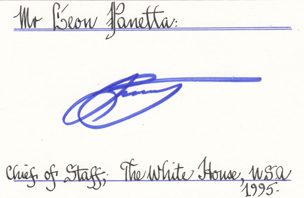 Leon Panetta signature on c... image