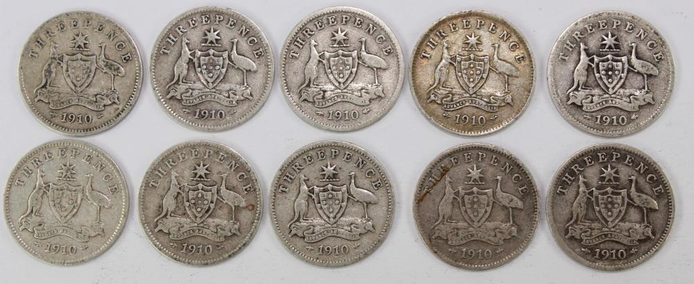 Australia 1910 Threepence, ... image