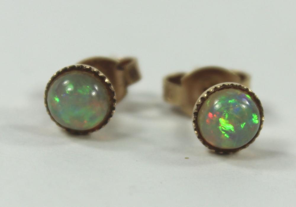 Opal Stud Earrings in 9ct Y... image