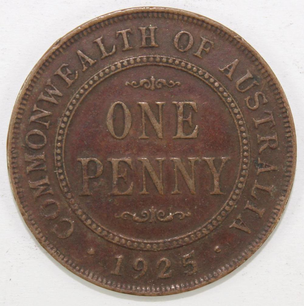 Australia 1925 Penny, good ... image