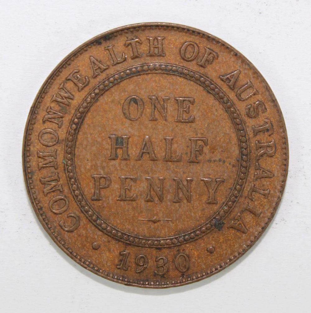 Australia 1930 Half Penny, ... image