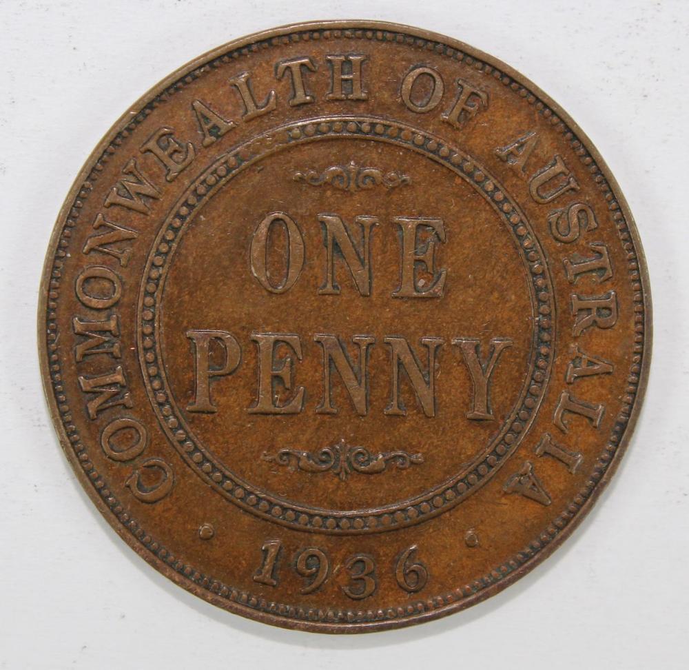 Australia 1936 Penny, good ... image