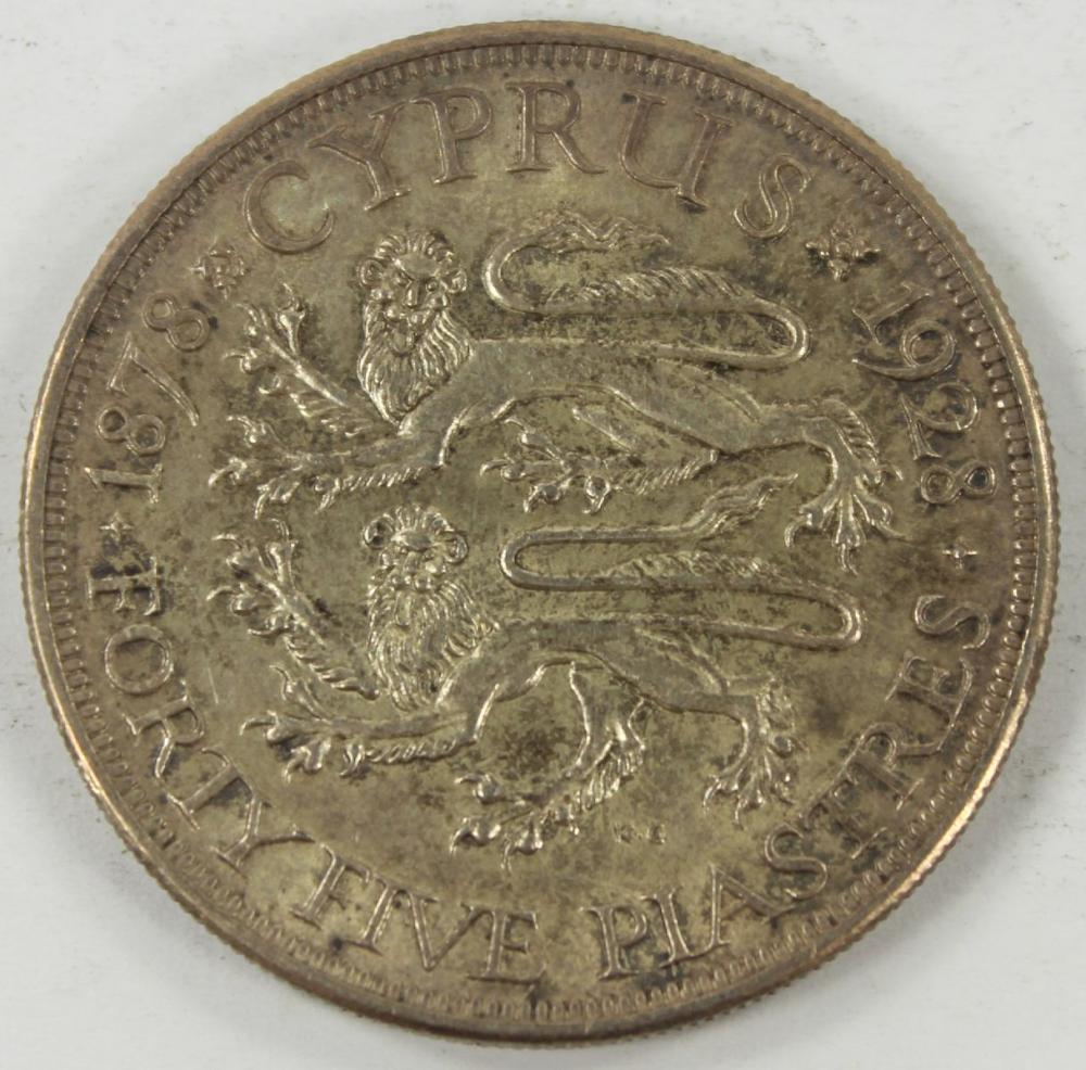 Cyprus 1928 Silver (925) 45... image