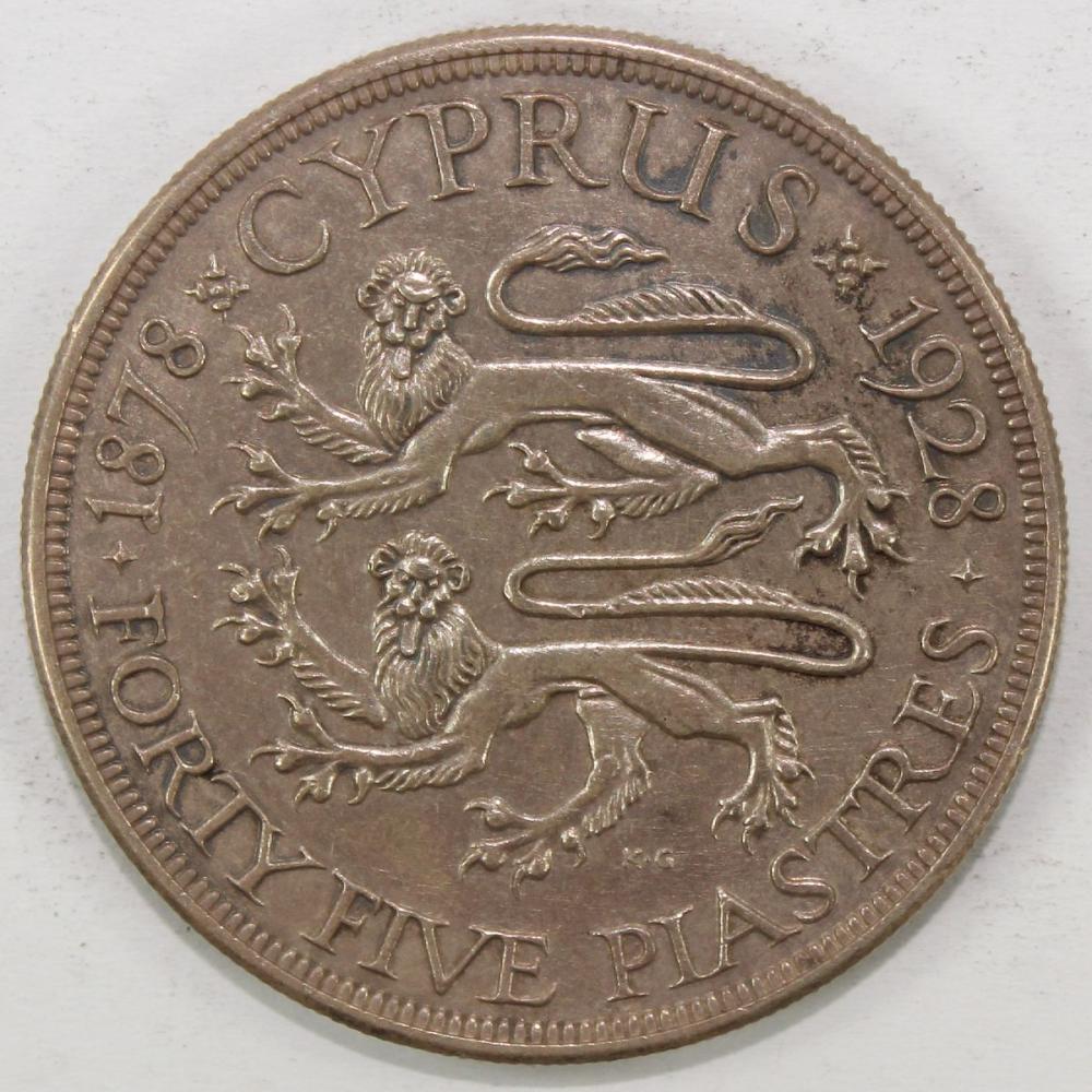 Cyprus 1928 Silver (925) 45... image