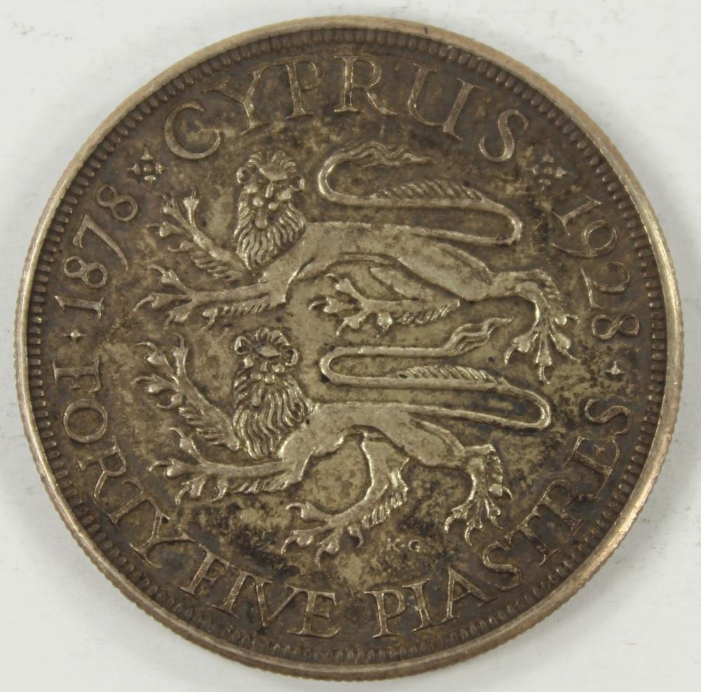 Cyprus 1928 Silver (925) 45... image