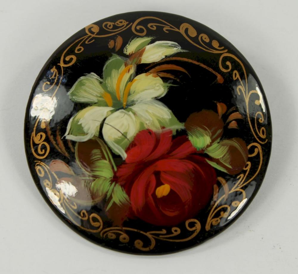 Vintage Russian Lacquer Flo... image