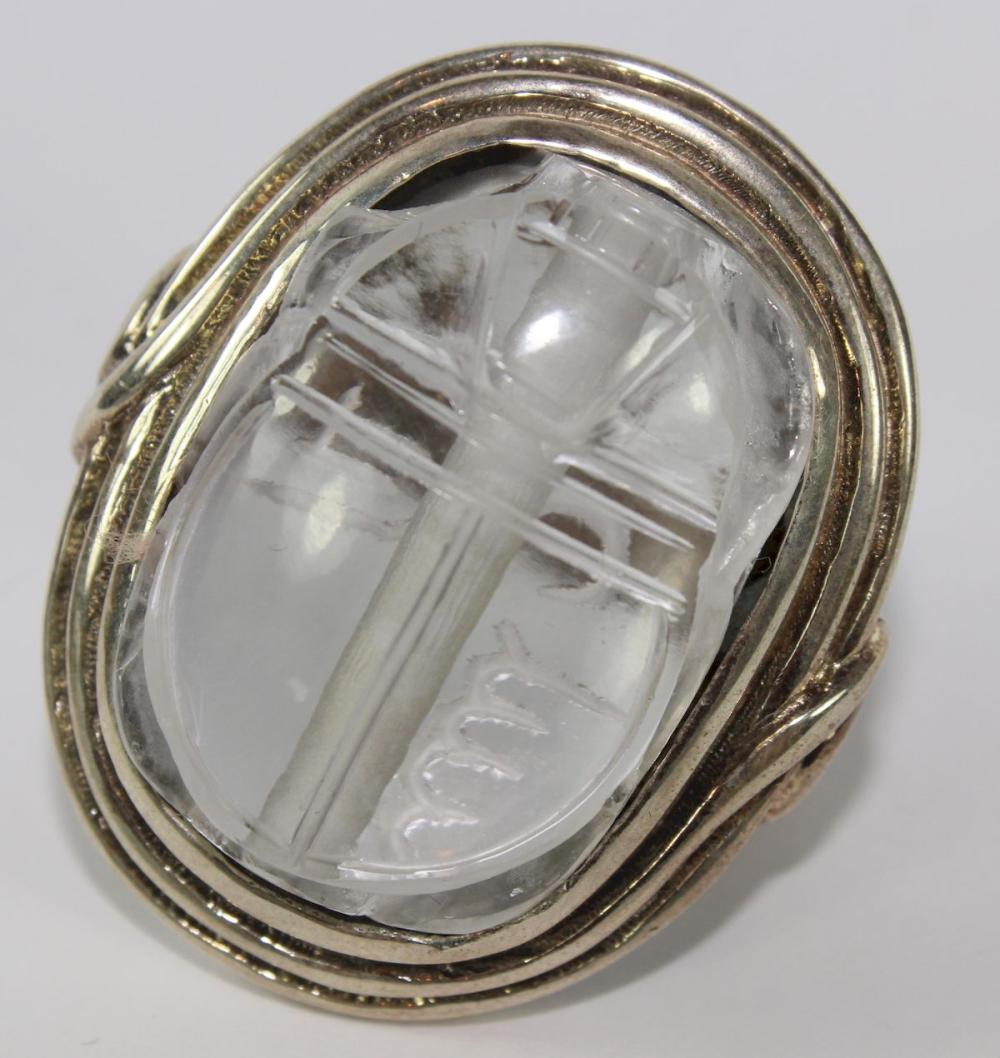 Carved Rock Crystal Scarab ... image