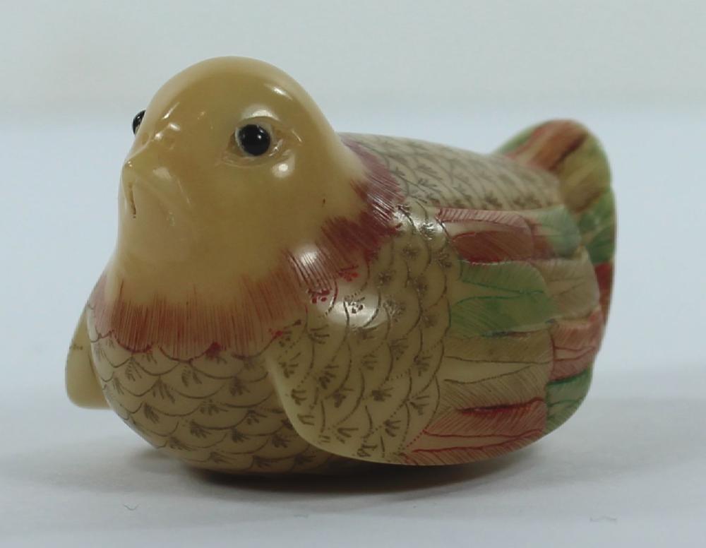 Resin Netsuke of a Roosting... image