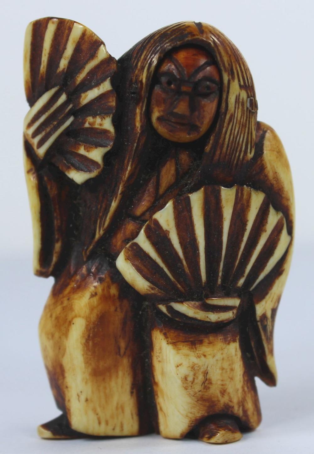 Red patinated Ivory Netsuke... image