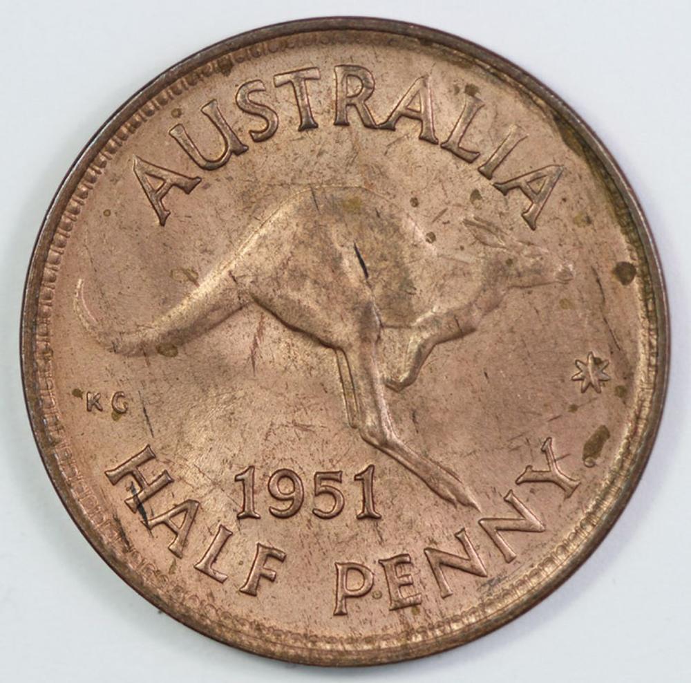 Australia 1951 Y. (P) Halfp... image