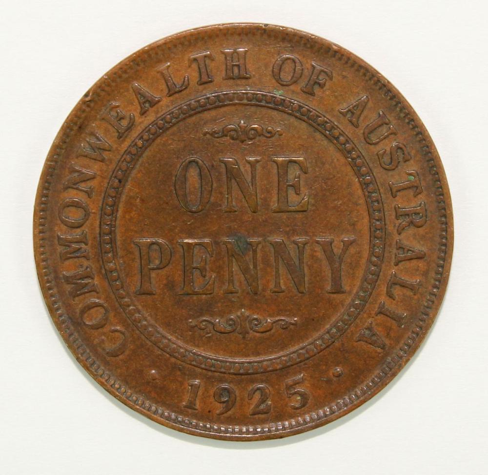 Australia 1925 Penny, good ... image