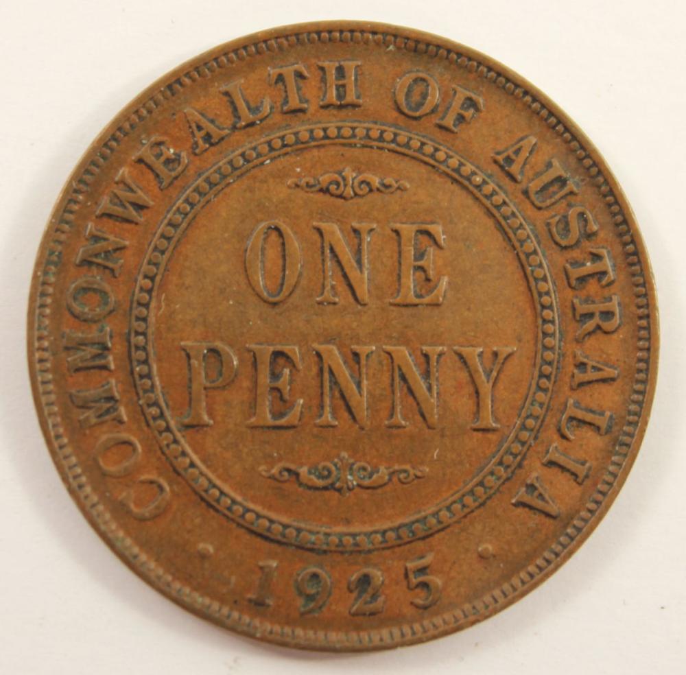 Australia 1925 Penny, Very ... image