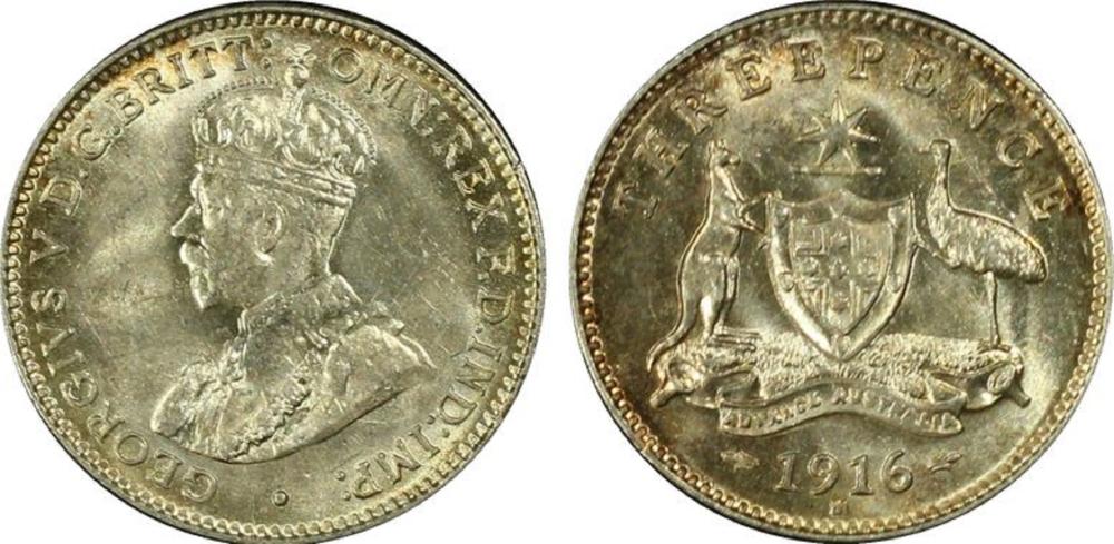 Australia 1916 M Threepence... image