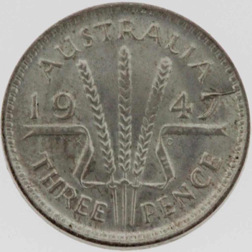 Australia 1947 Threepence, Gem image