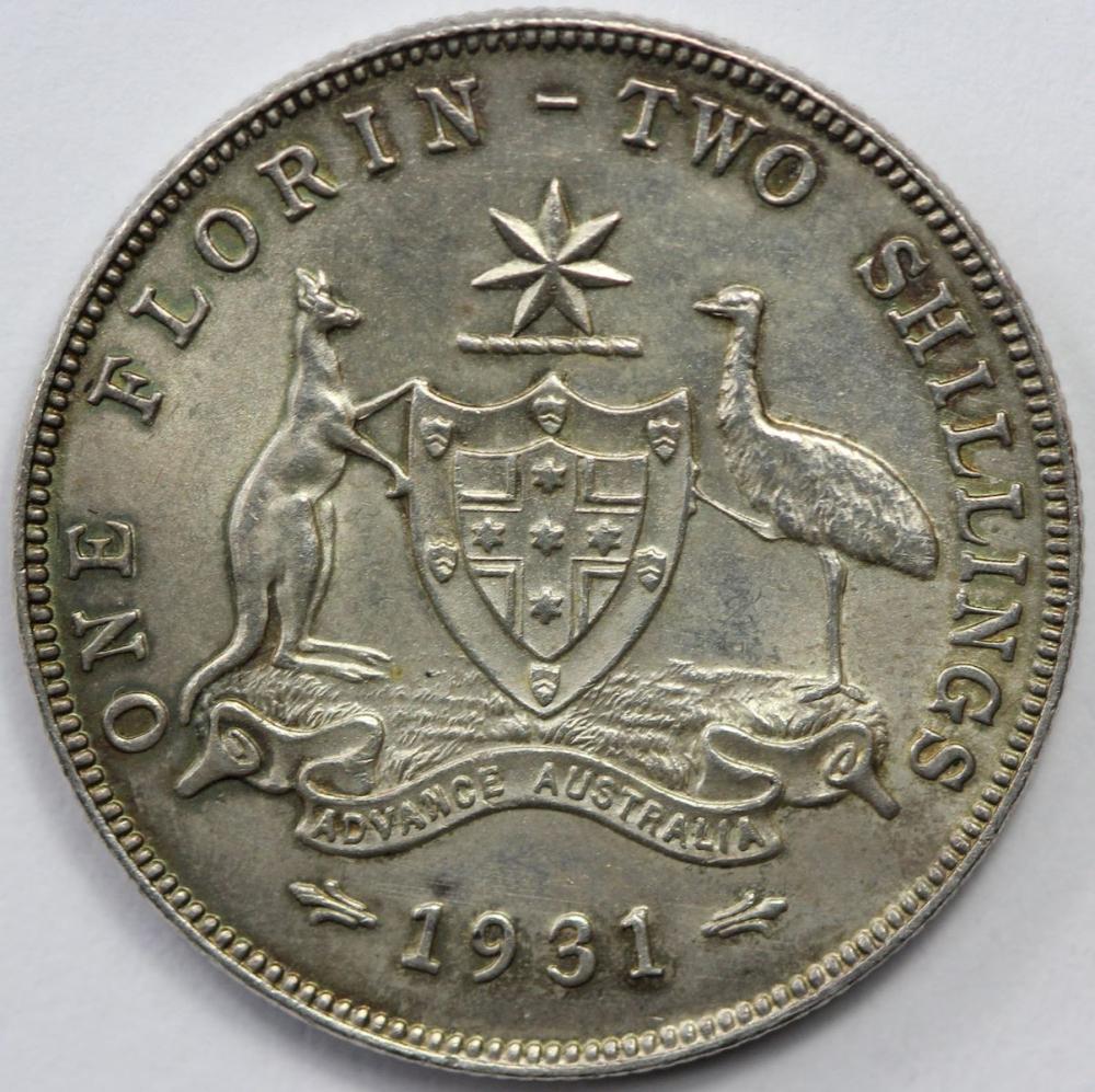 Australia 1931 Florin, near... image