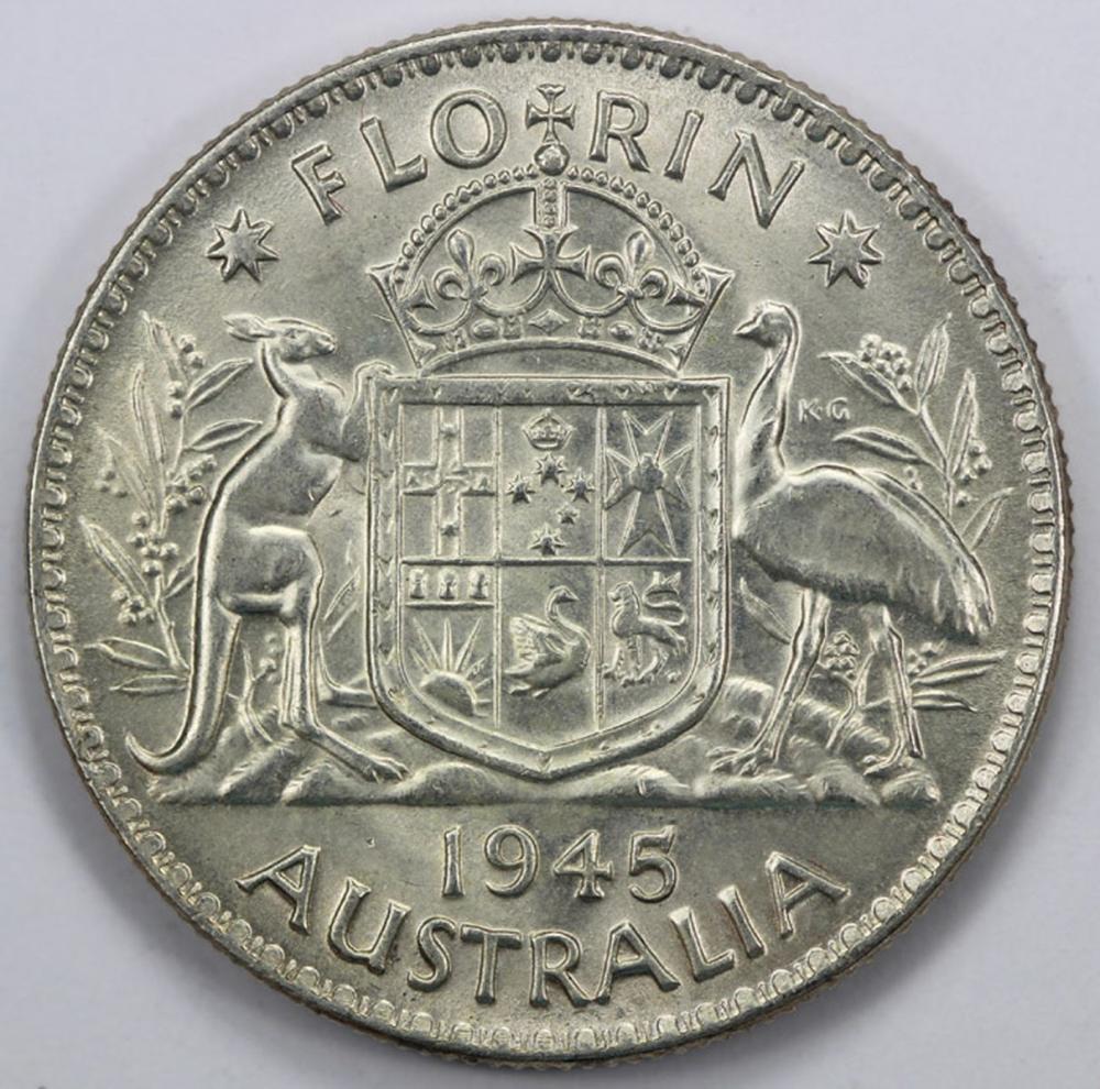 Australia 1945 Florin, Unci... image