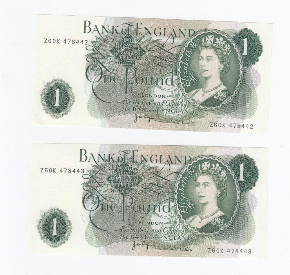 Great Britain 'Page' £1's (... image