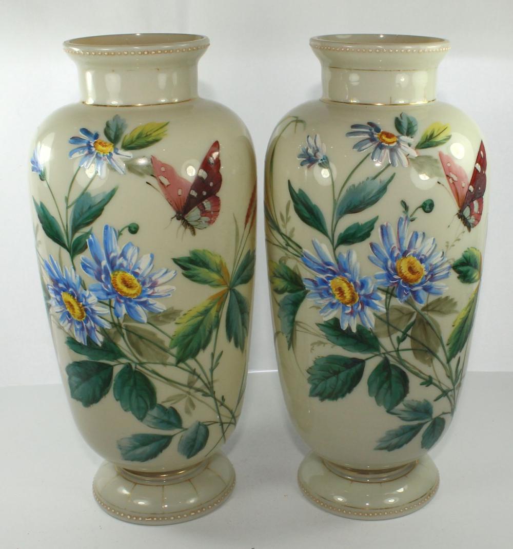 Victorian Milk Glass Vases ... image