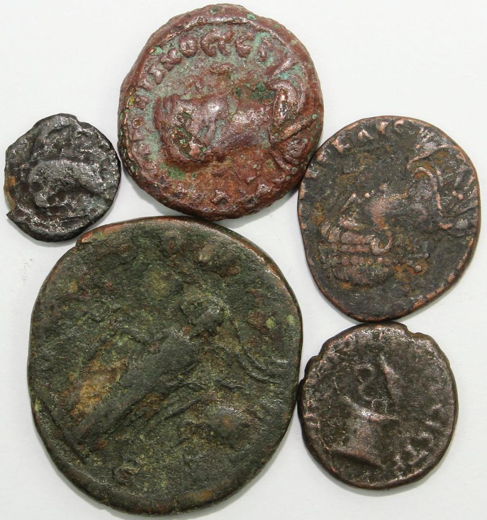 Roman Bronzes (5 coins) image