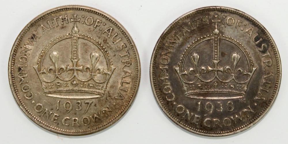 Australia 1937 & 1938 Crown... image