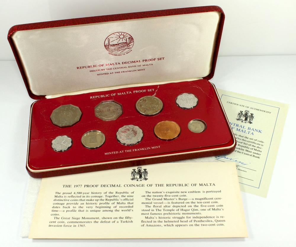 Malta 1977 Proof Coin Set, ... image