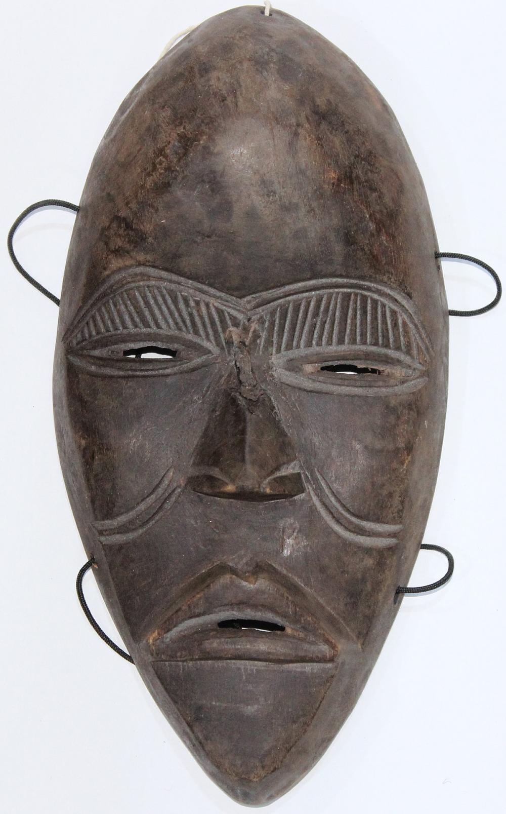 Tribal African Mask in ebon... image