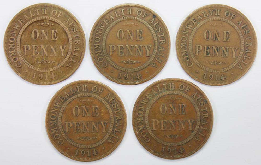 Australia. 1914 Pennies, Ve... image