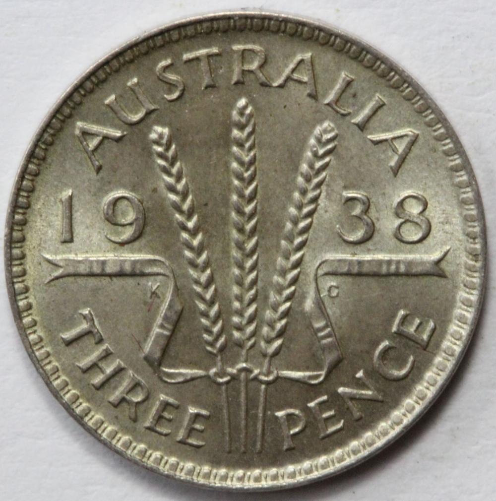 Australia. 1938 Threepence,... image