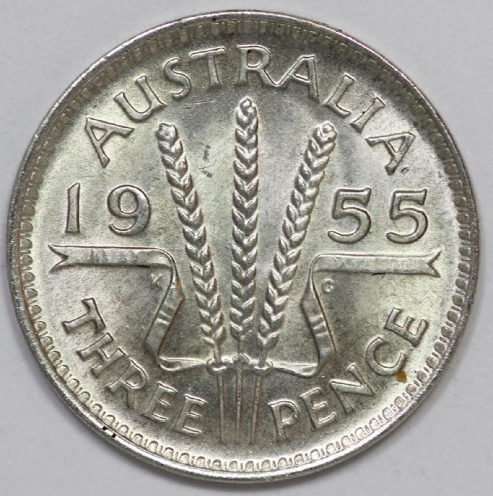 Australia. 1955 Threepence,... image