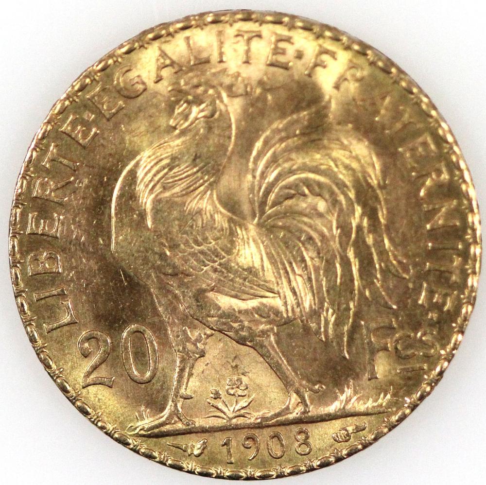 France. 1908 Gold (0.900) 2... image