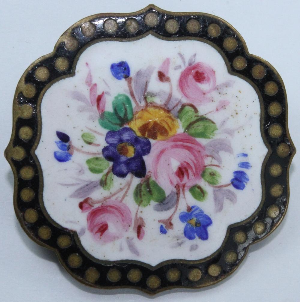 Antique Enamelled Brooch wi... image