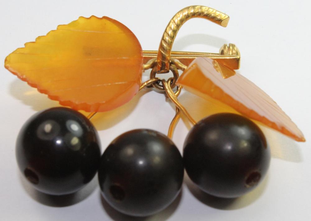 Antique Amber Brooch in the... image