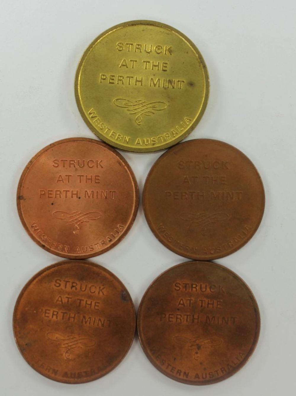 Perth Mint Medals (5 Medals) image