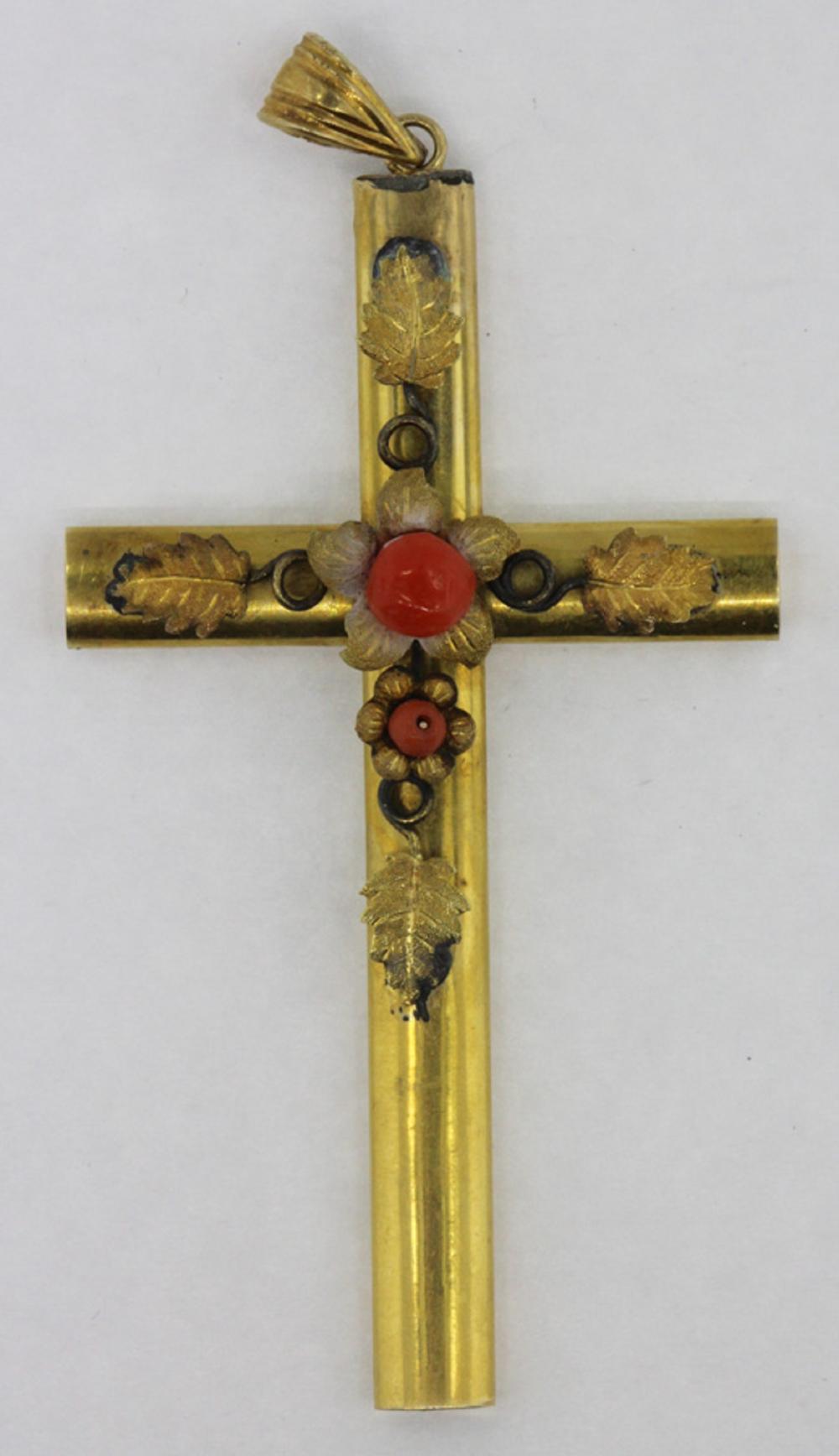 Vintage 14ct Gold cross wit... image